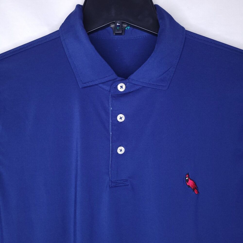 Draddy Polo Shirt Mens Medium Navy Cardinal Golf Sport Performance